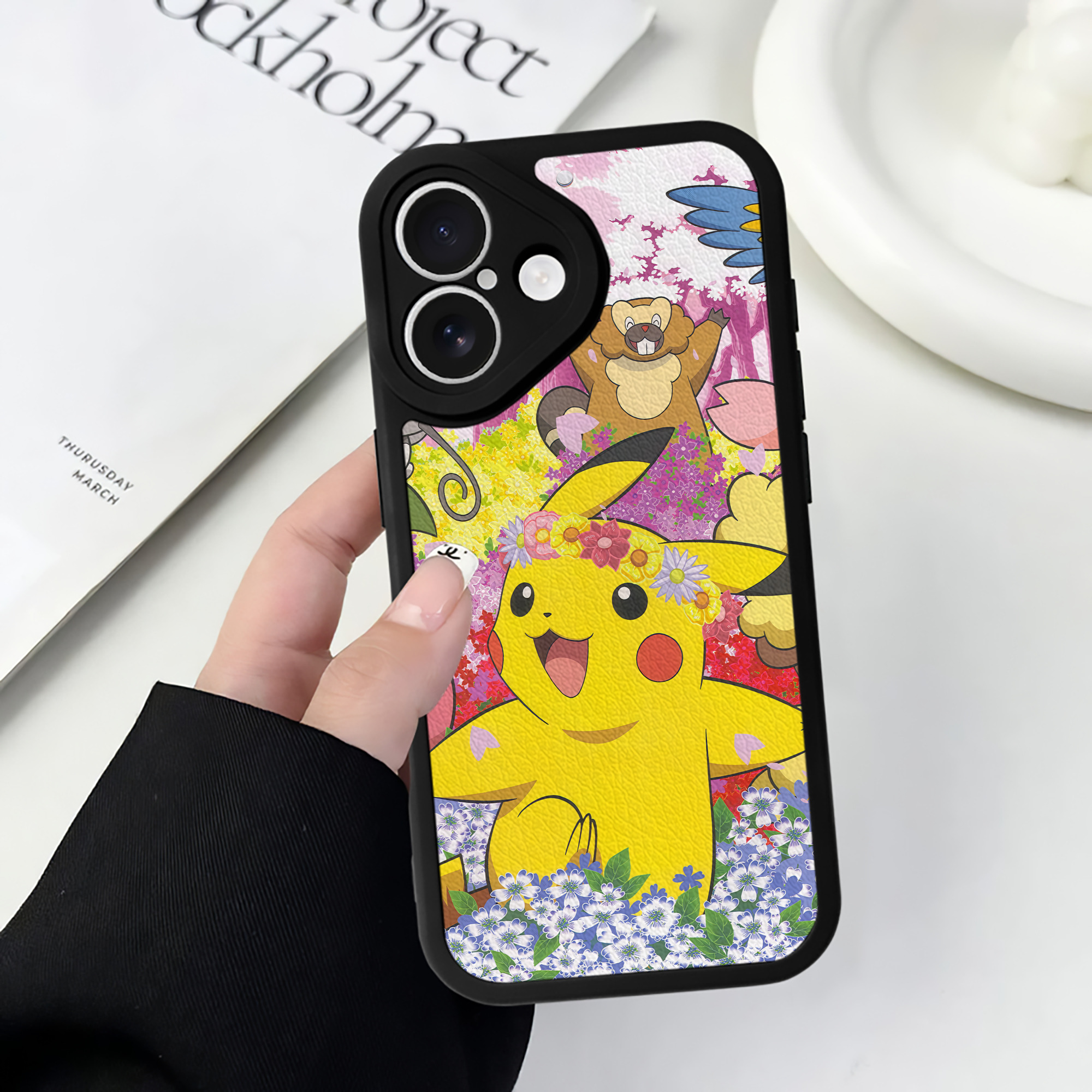 （画像用） ポケットモンスター Pokémon 【iPhone 16シリーズ対応】シリコンスマホケース（レザー調） 材質：シリコン